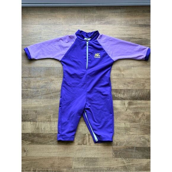 NoZone Fiji Sun Protective One-Piece Bathing Suit Swimsuit Baby Girl 12-18 Month - Picture 3 of 10